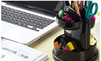 史泰博85105旋轉(zhuǎn)塑膠筆筒 桌面辦公的實用伴侶